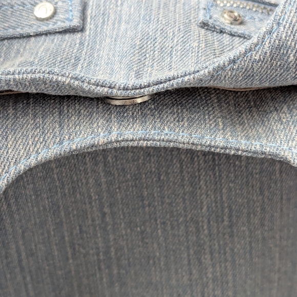 BNWT - True Religion Light Blue Denim Tote/Crossbody/Shoulder/Beach/School Bag - Picture 9 of 15